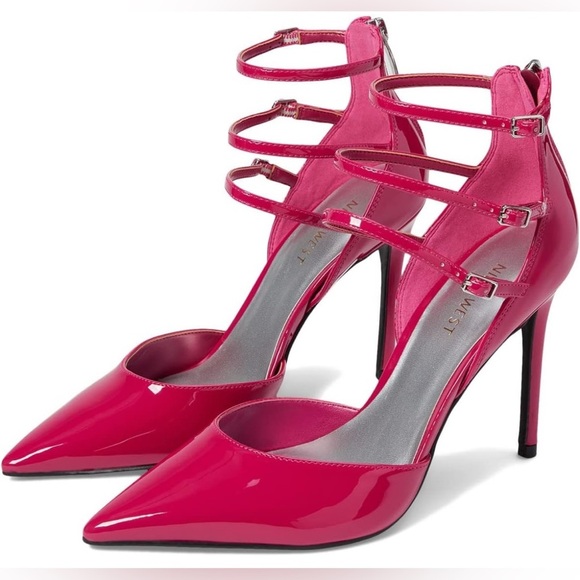 Nine West Frann Women's Pink Strappy Heels sz 9 nwb - Picture 1 of 2